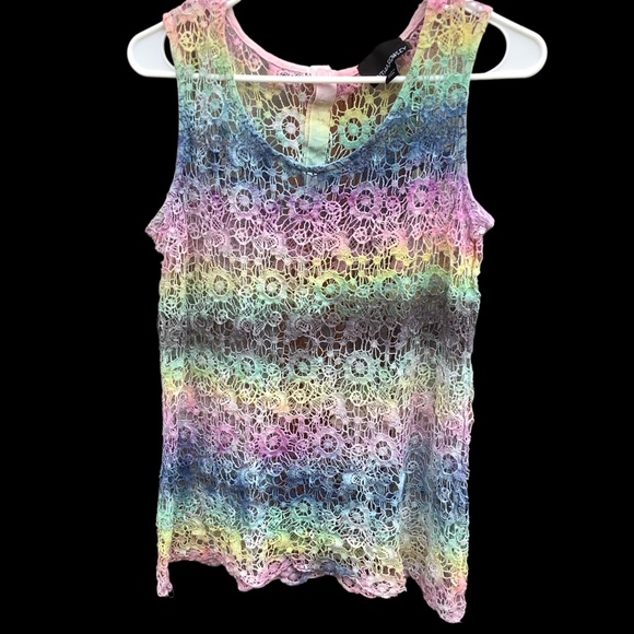 Cynthia Rowley Knitted Tank Top Hand Tie Dyed by: Visual Bliss Co - Picture 1 of 6